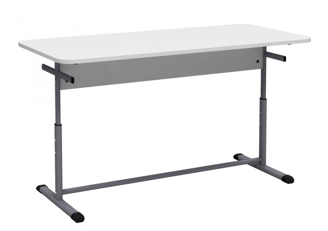 Стіл для їдальні 6-місний на плоскоовальній трубі 50х30х1,2 мм, 38х20х1,2 мм, з покриттям стільниці HPL, АНШАР ГРУП (34260 HPL), №4-6, 1500х700х640-760 мм